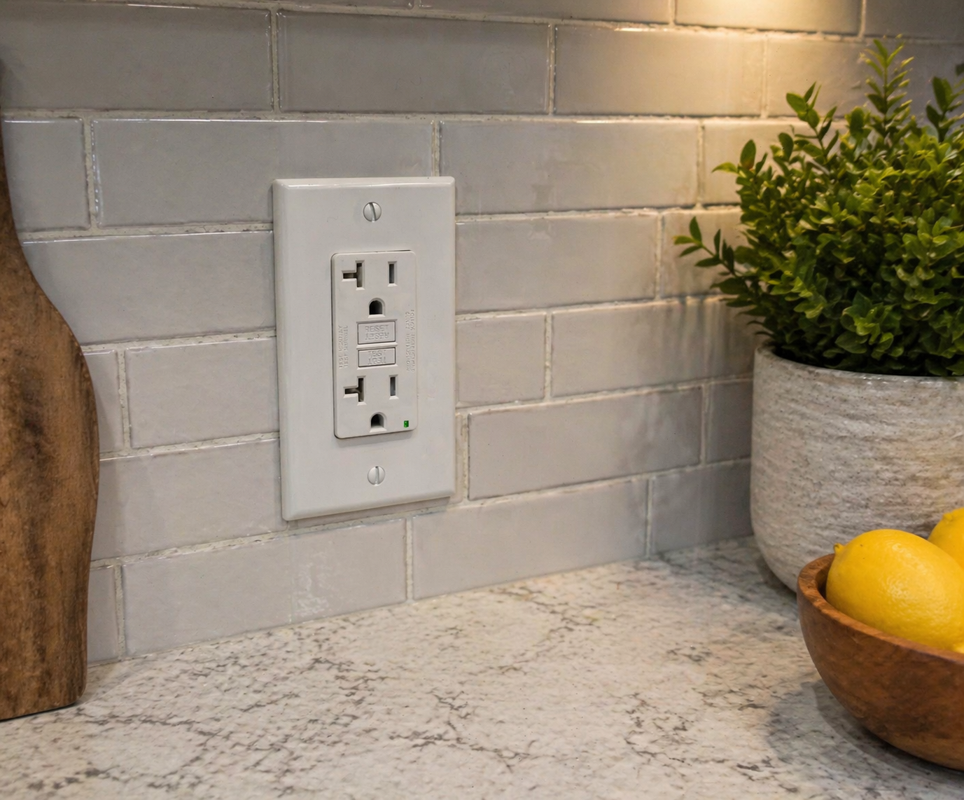 Kitchen GFCI outlet installation